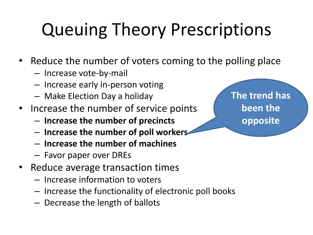 queuing theory prescriptions 4