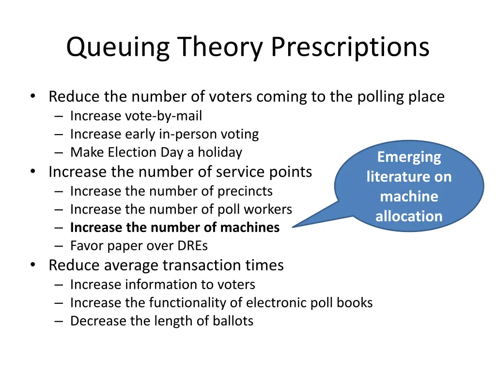 queuing theory prescriptions 5