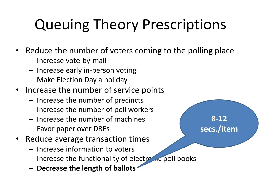 queuing theory prescriptions 7
