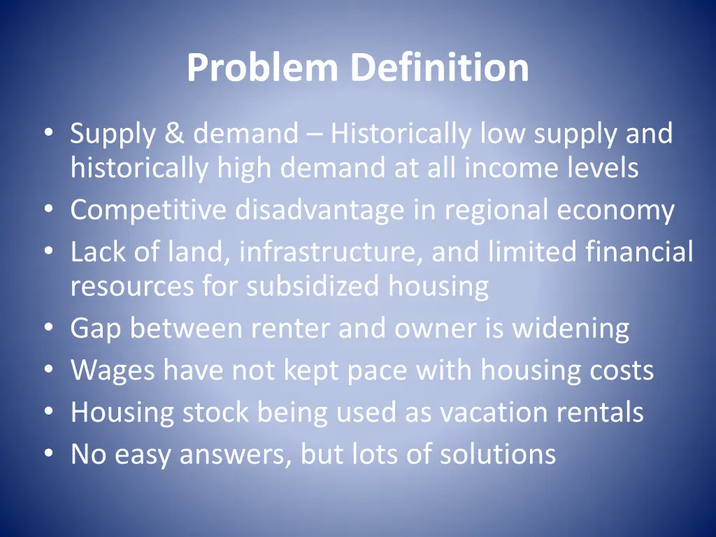 problem definition