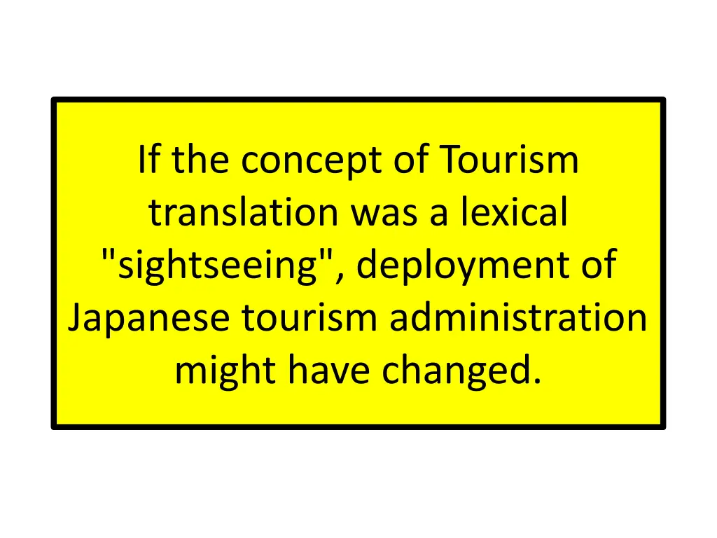 if the concept of tourism translation