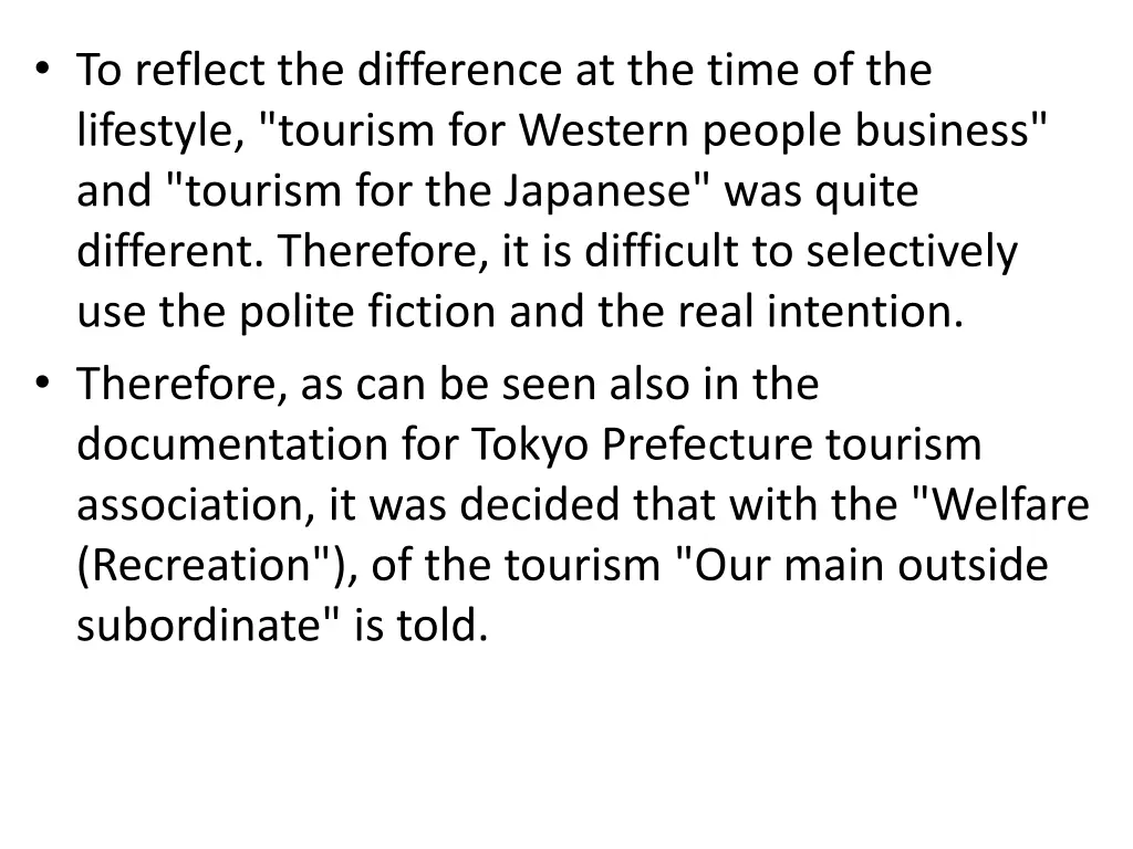 to reflect the difference at the time