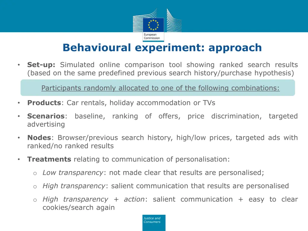 behavioural experiment approach