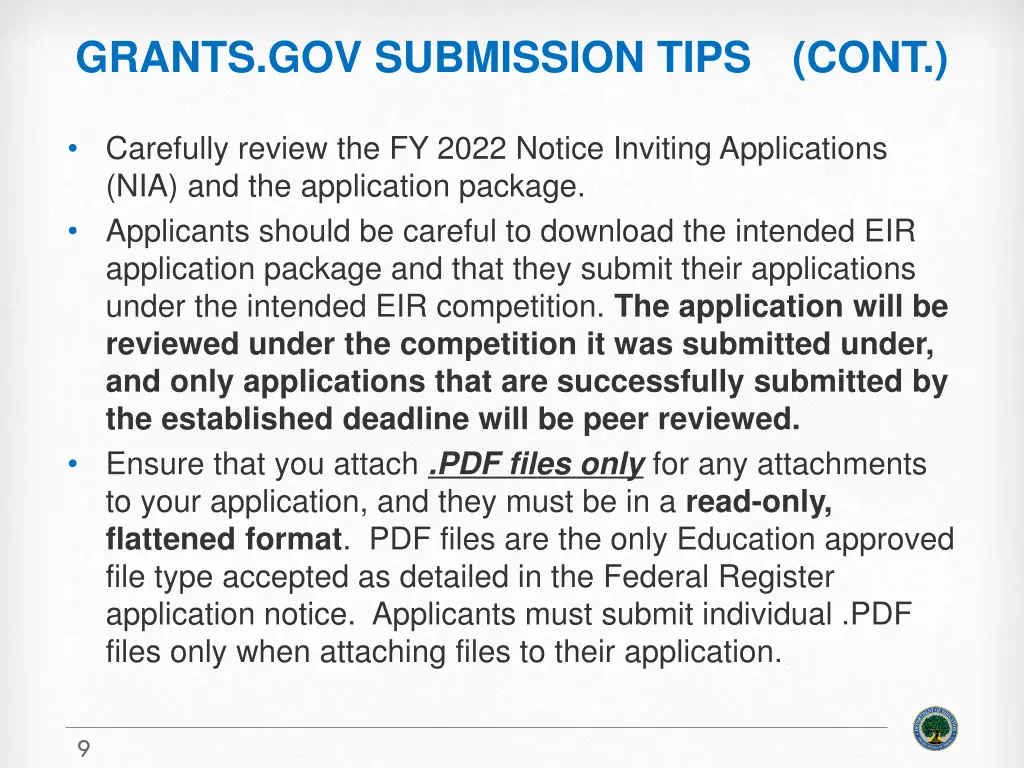 grants gov submission tips cont