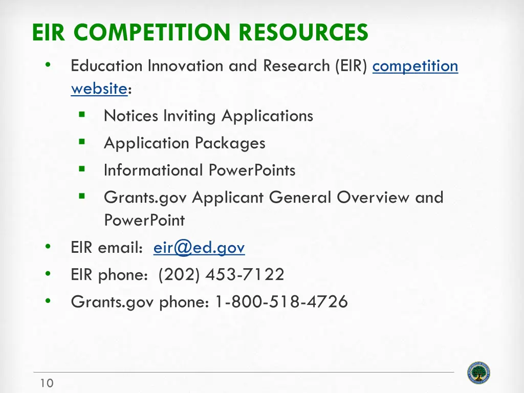 eir competition resources education innovation