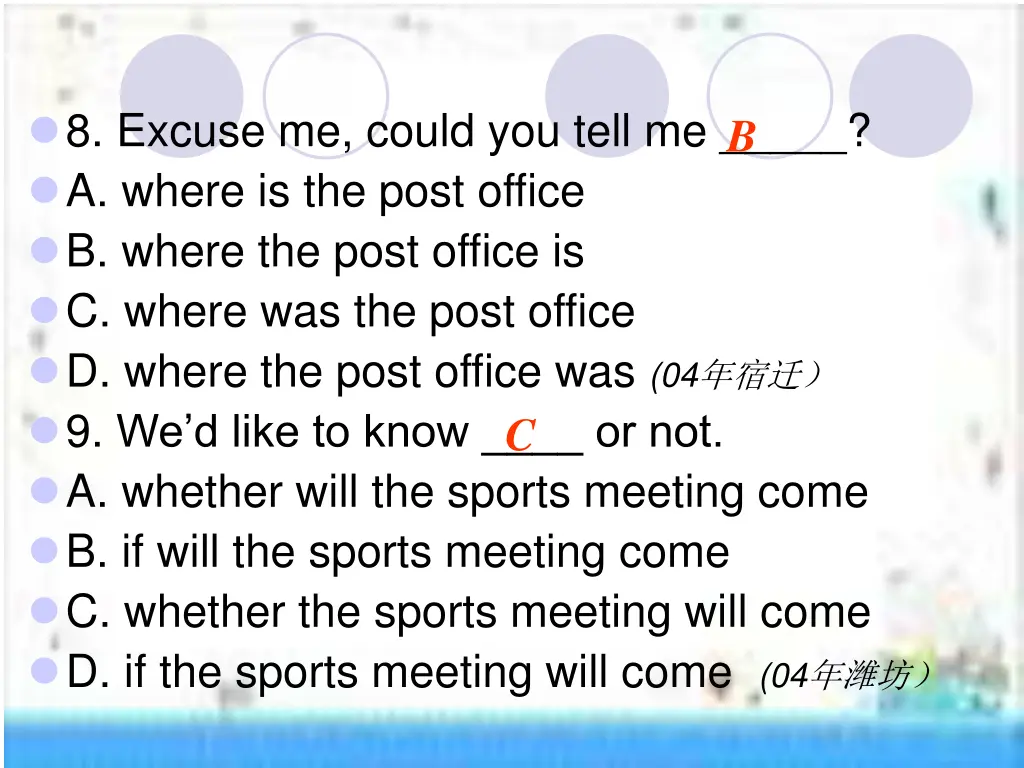 8 excuse me could you tell me a where is the post