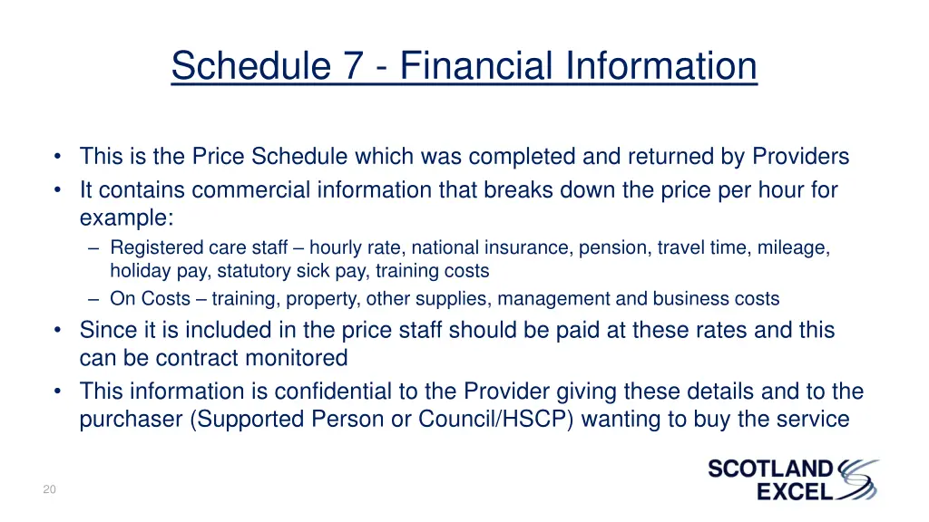 schedule 7 financial information