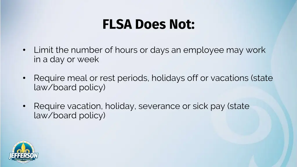 flsa does not