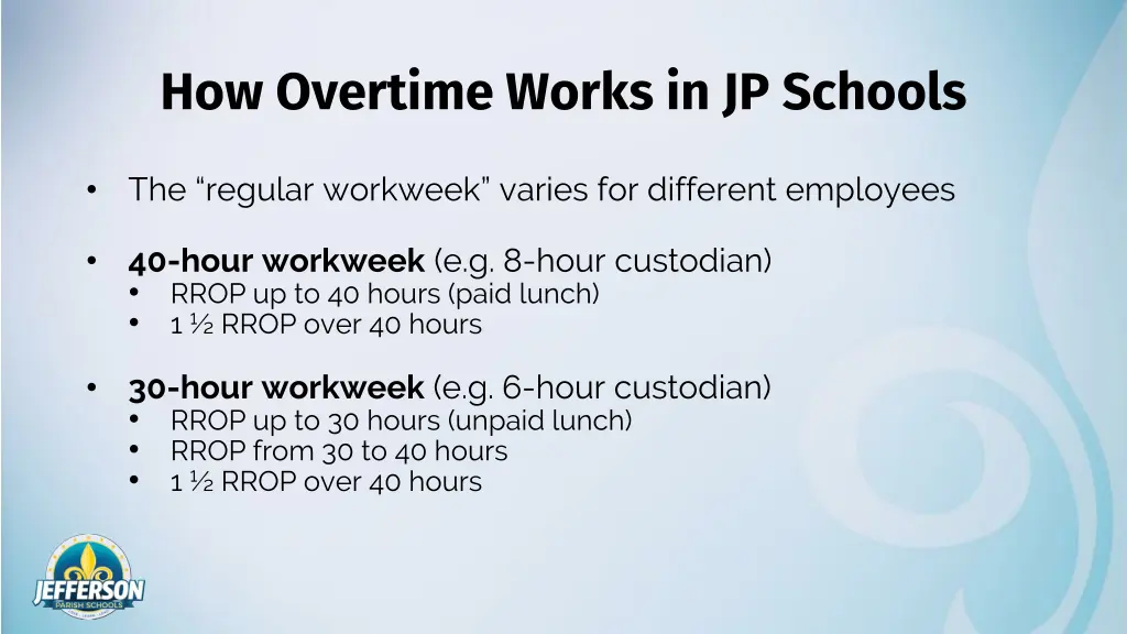 how overtime works in jp schools