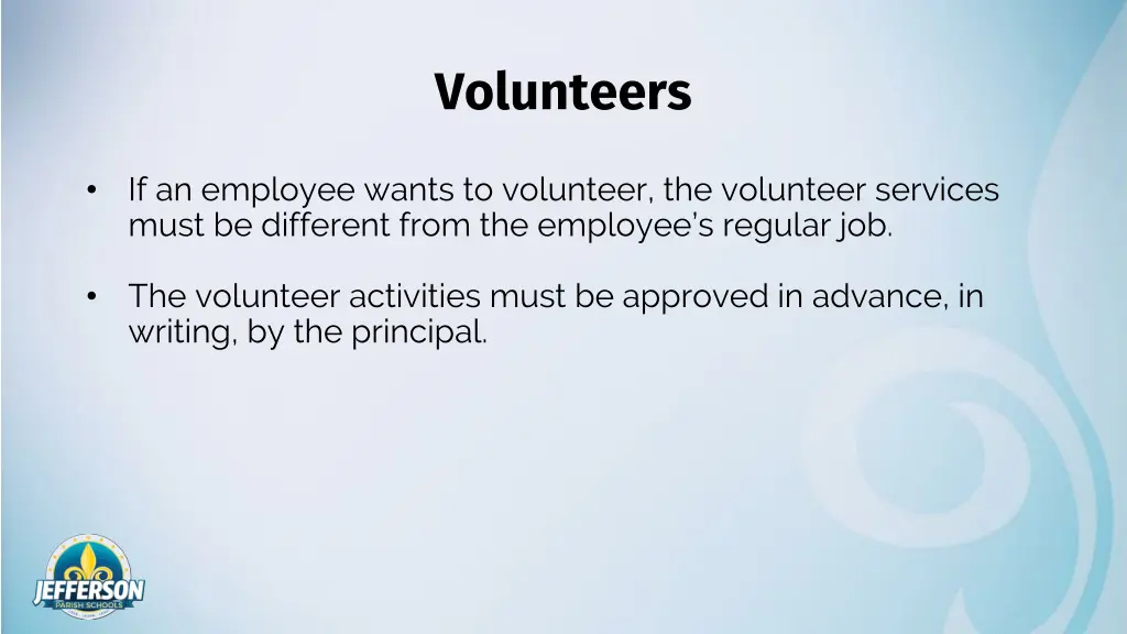 volunteers