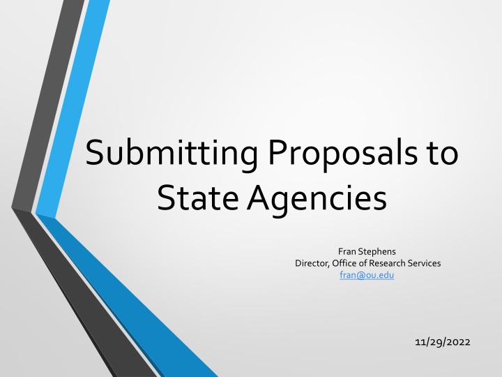 submitting proposals to state agencies