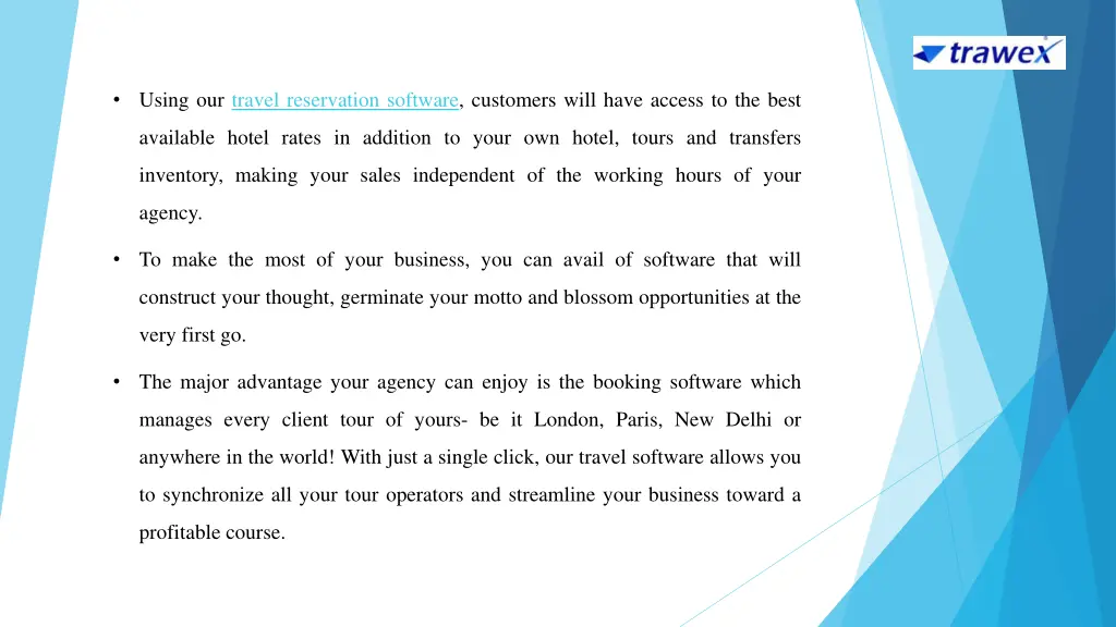 using our travel reservation software customers