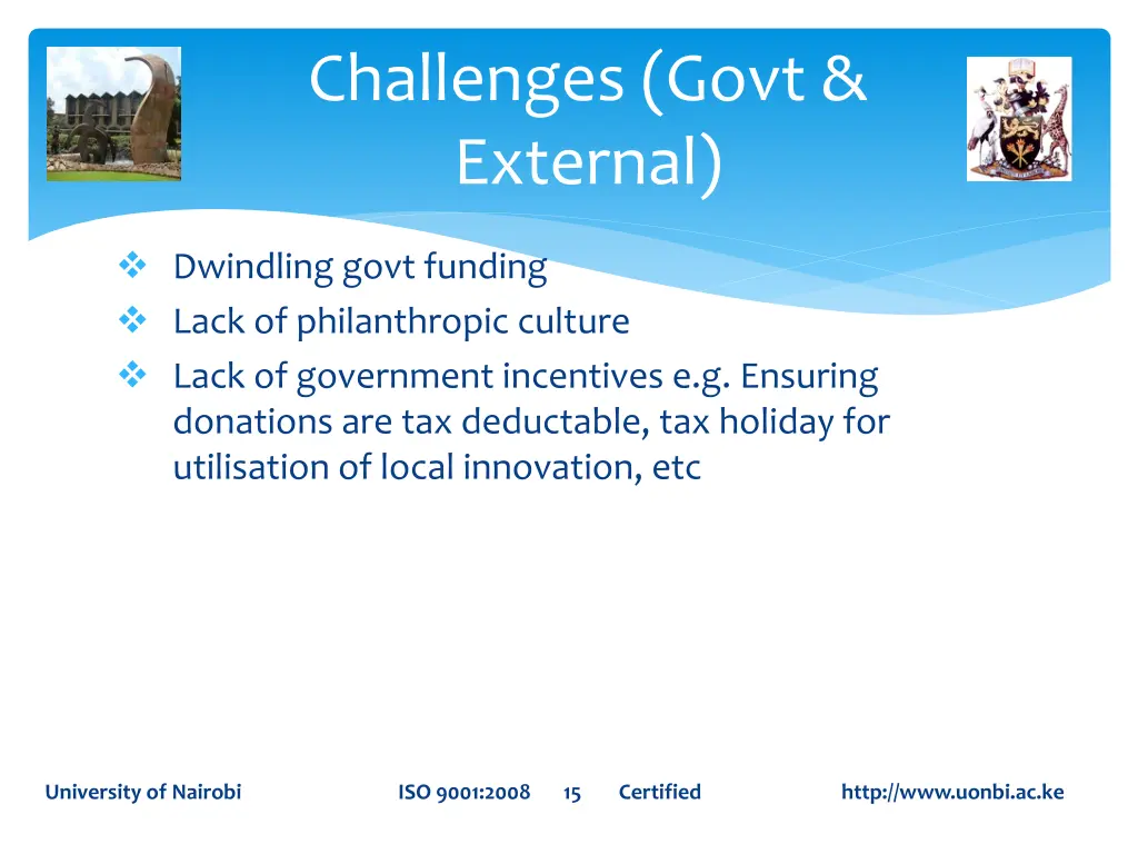 challenges govt external