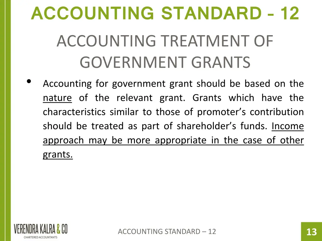 accounting standard 12 accounting treatment