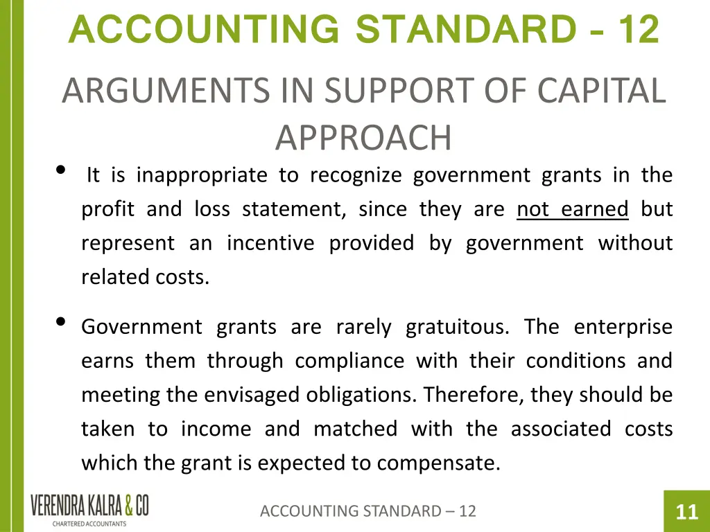accounting standard 12 arguments in support 1