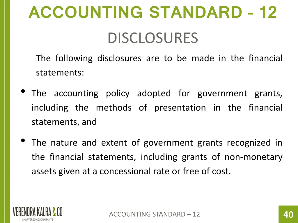 accounting standard 12 disclosures