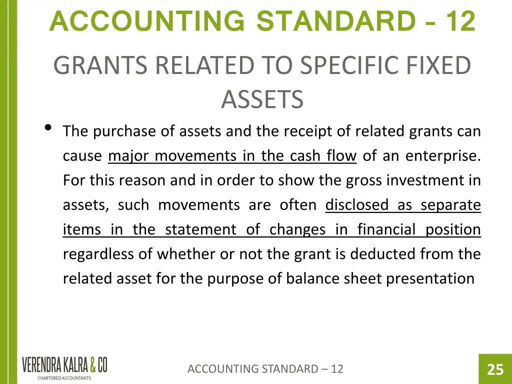 accounting standard 12 grants related to specific 1