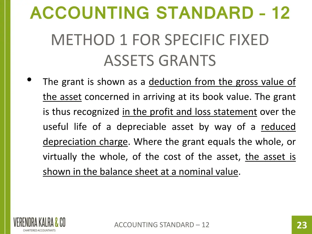 accounting standard 12 method 1 for specific