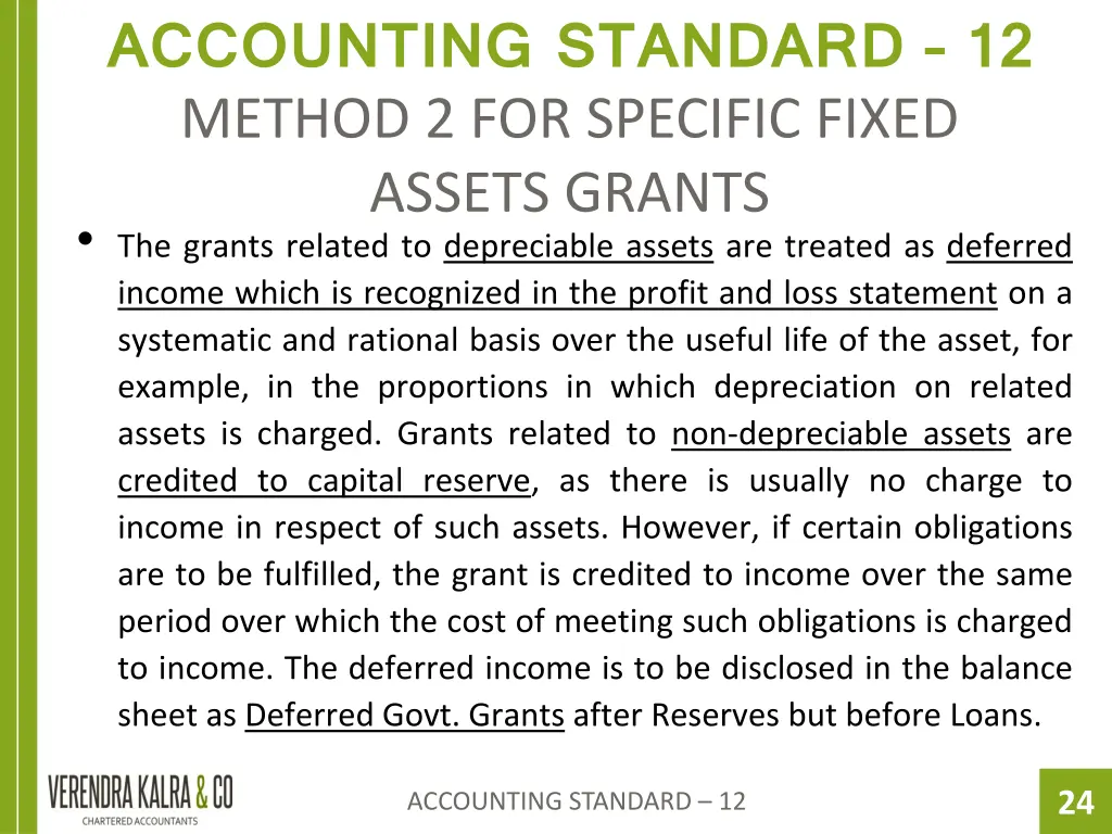accounting standard 12 method 2 for specific
