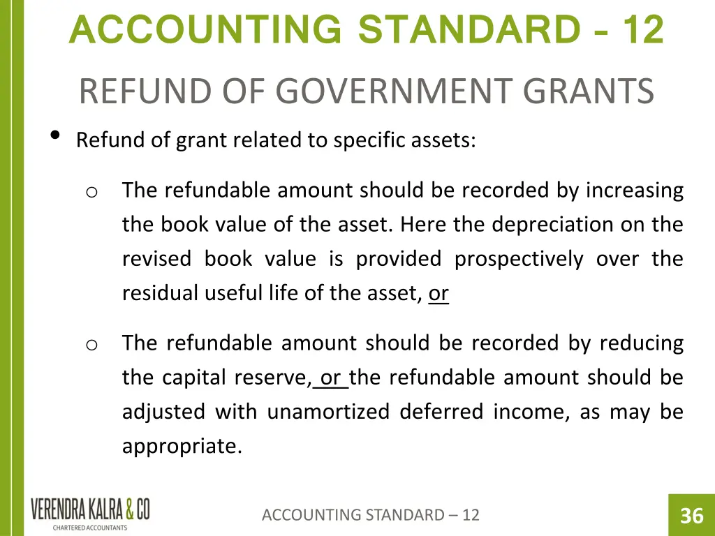 accounting standard 12 refund of government