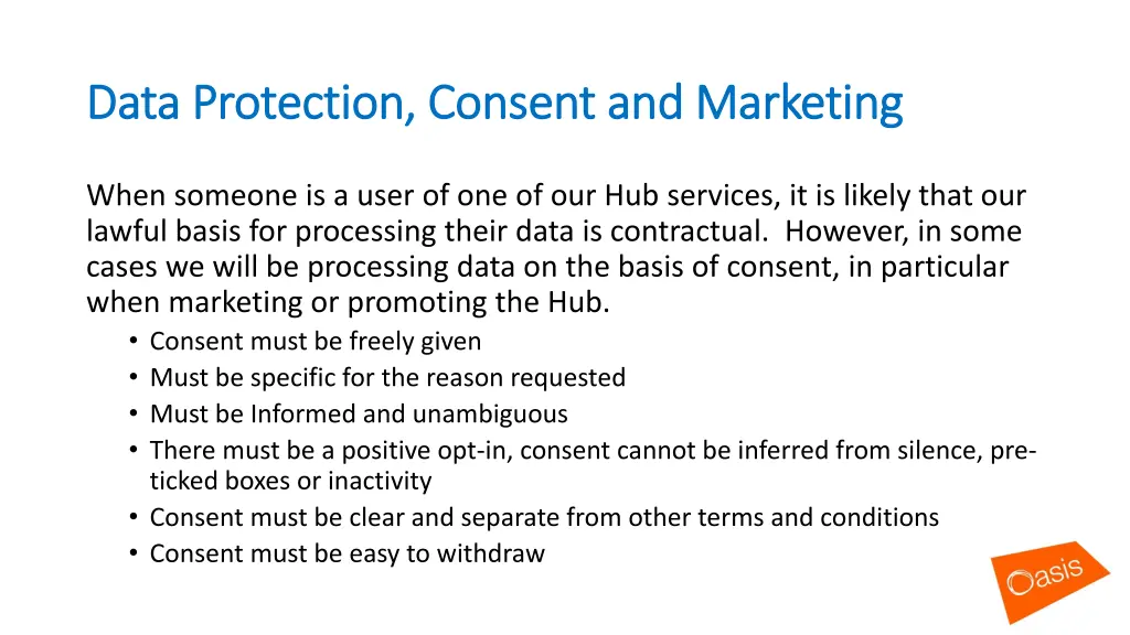 data protection consent and marketing data