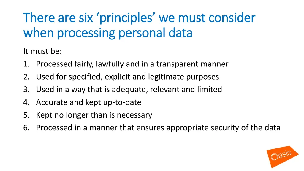 there are six principles we must consider there