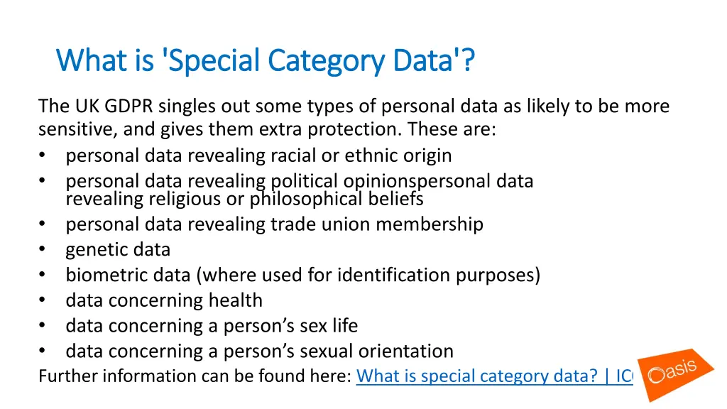 what is special category data what is special