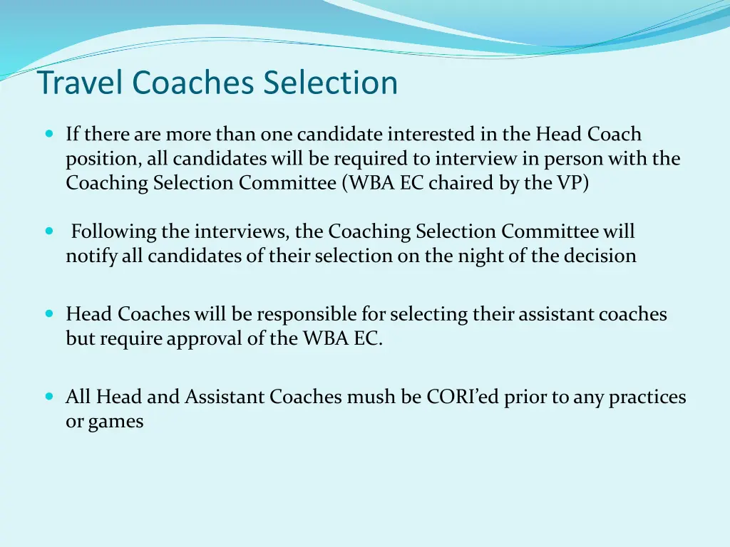 travel coaches selection 1