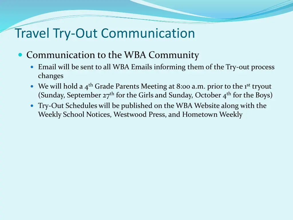travel try out communication