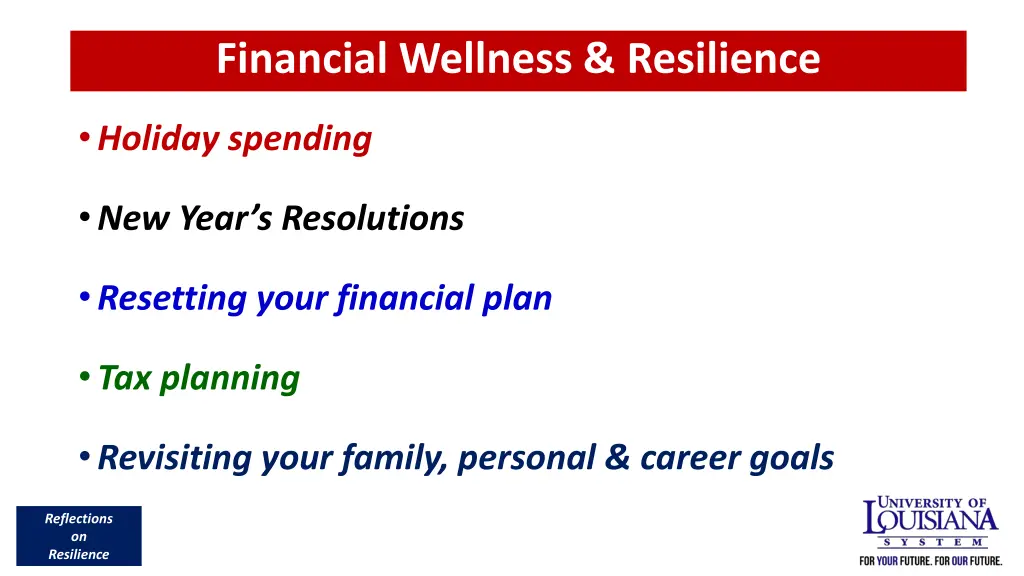 financial wellness resilience