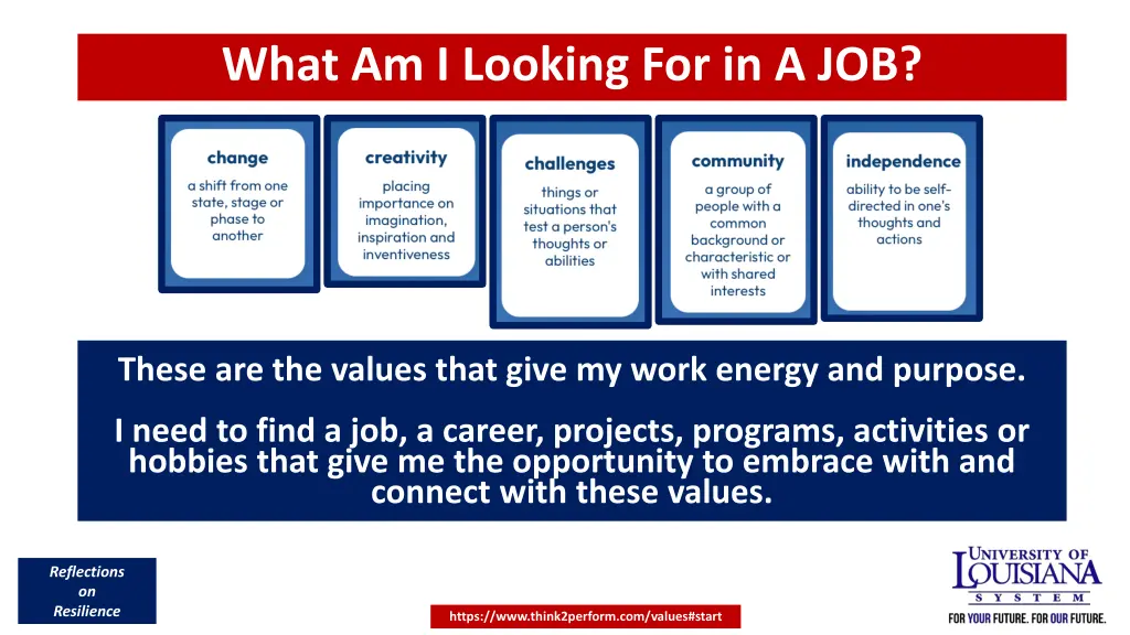 what am i looking for in a job