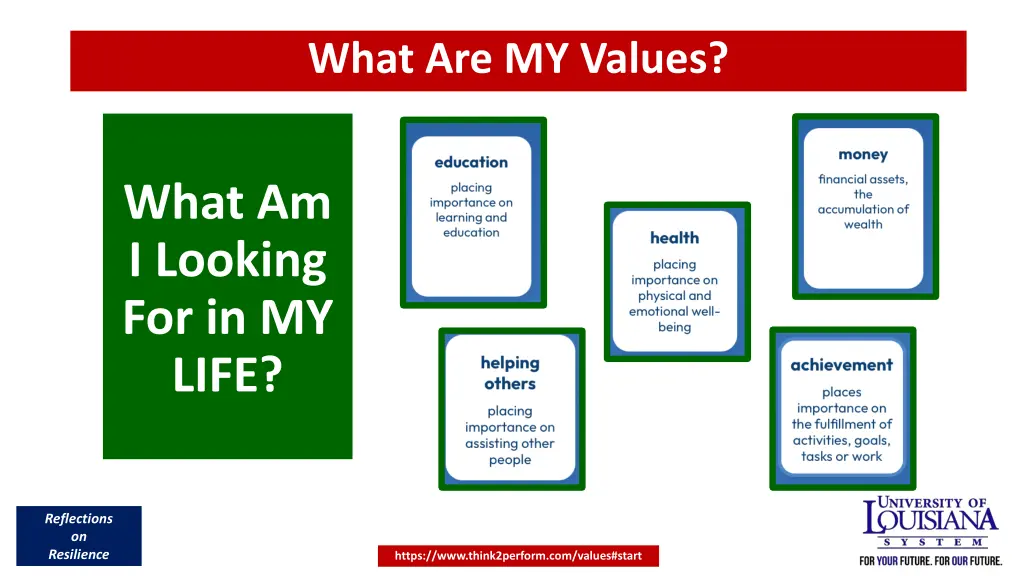 what are my values 2