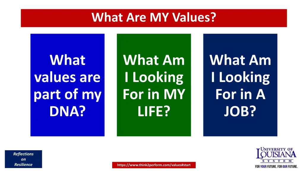 what are my values