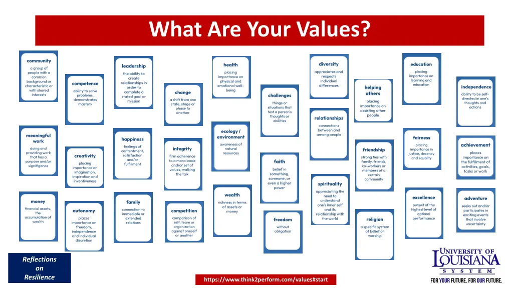 what are your values