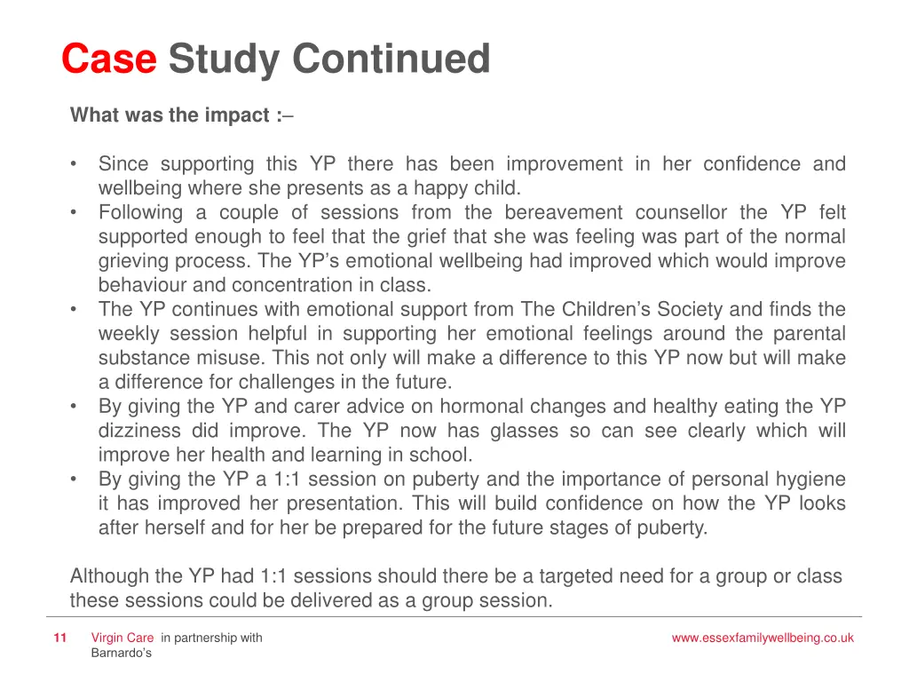case study continued