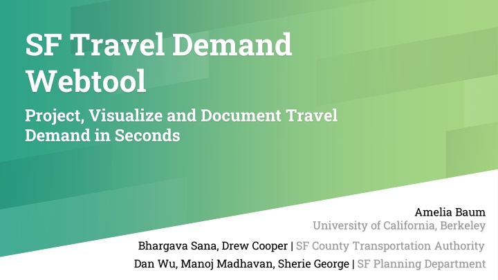 sf travel demand webtool project visualize