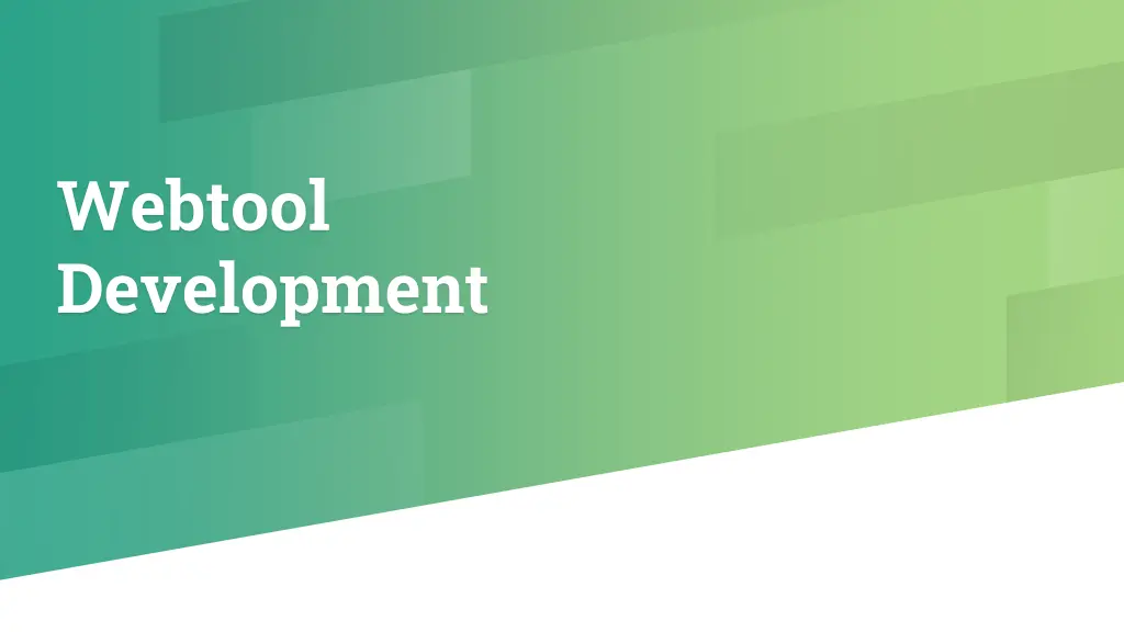 webtool development