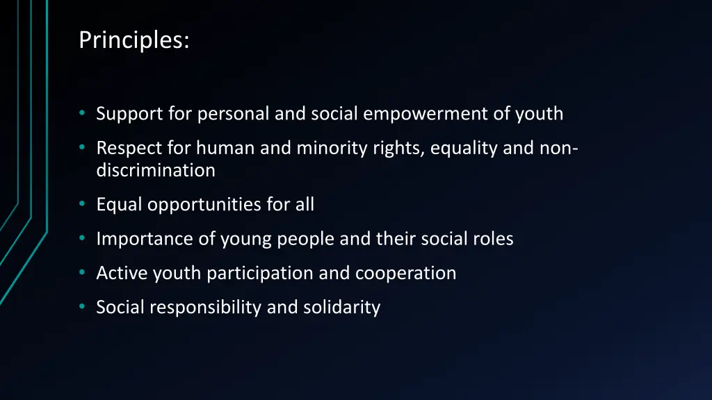 principles