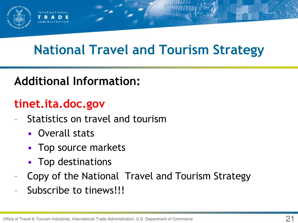 national travel and tourism strategy 16