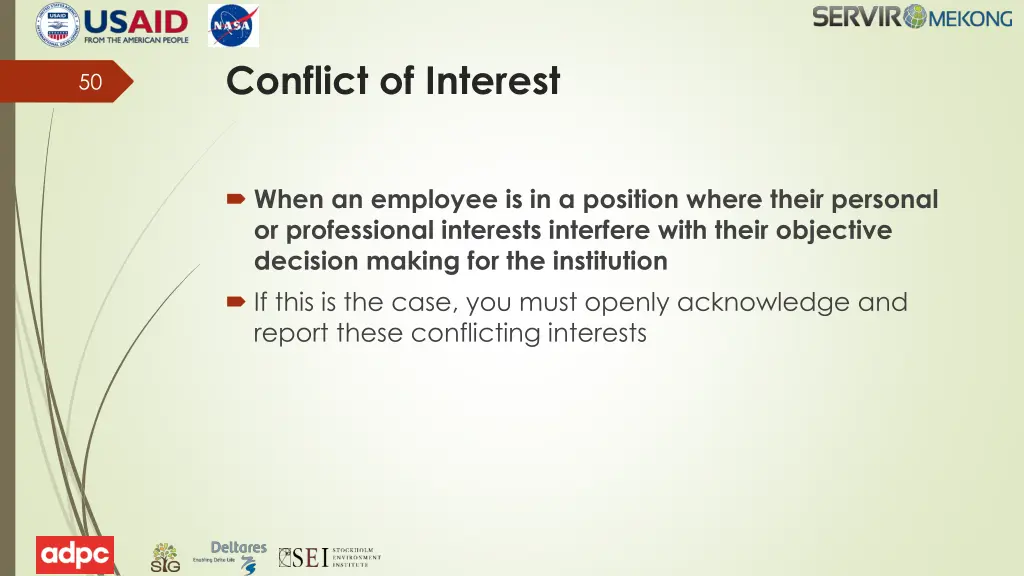 conflict of interest