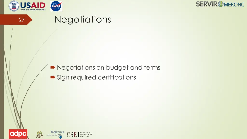 negotiations