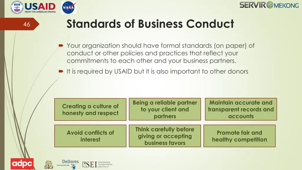 standards of business conduct