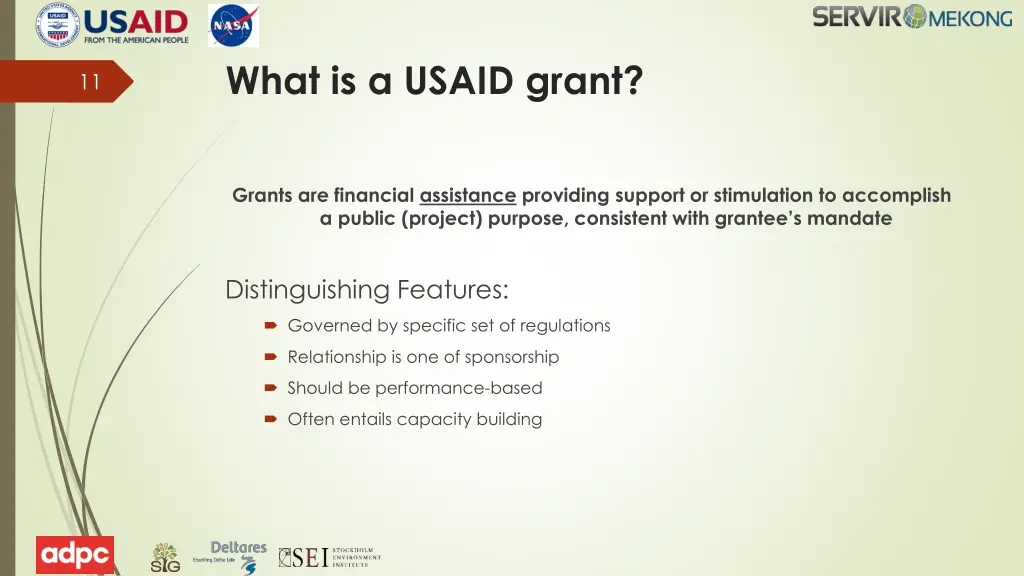 what is a usaid grant