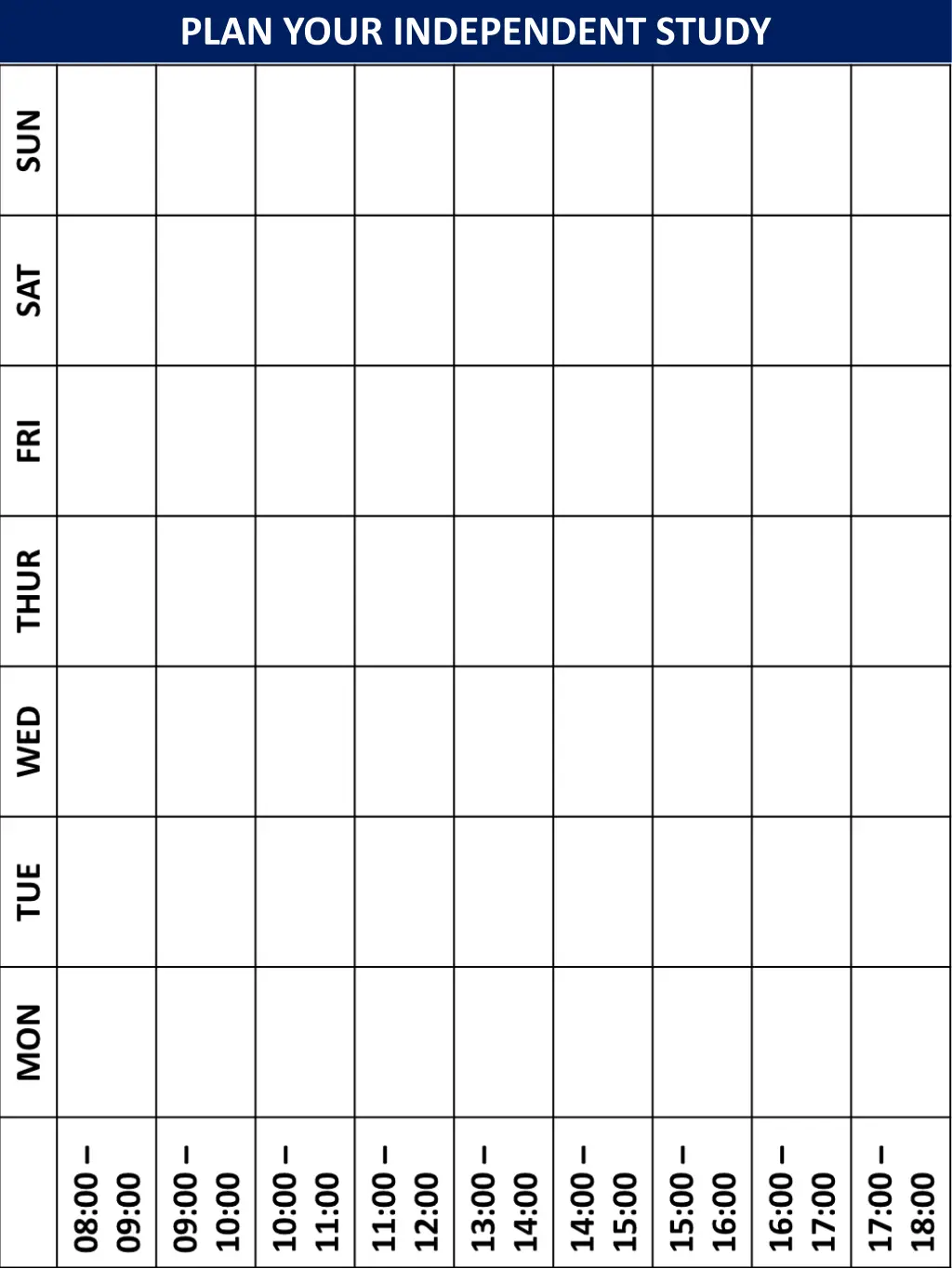 plan your independent study 1