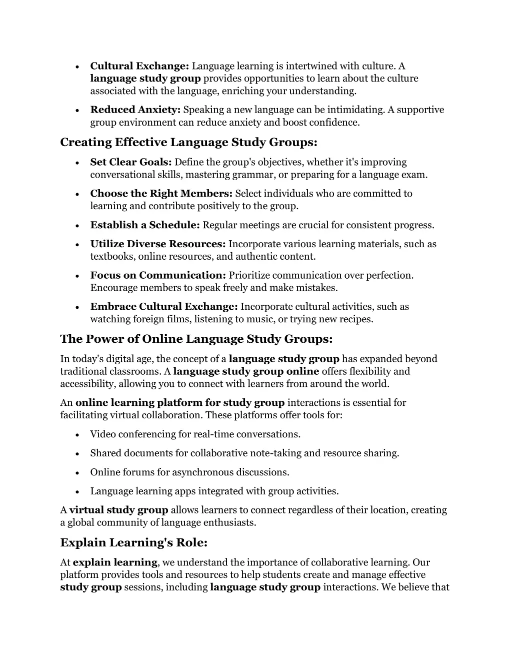 cultural exchange language learning