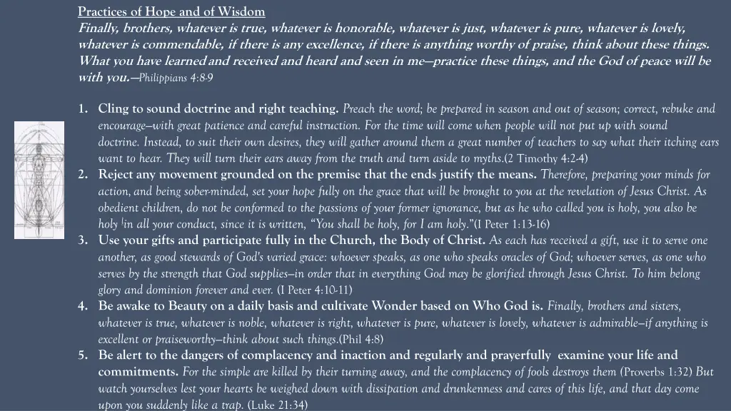 practices of hope and of wisdom finally brothers