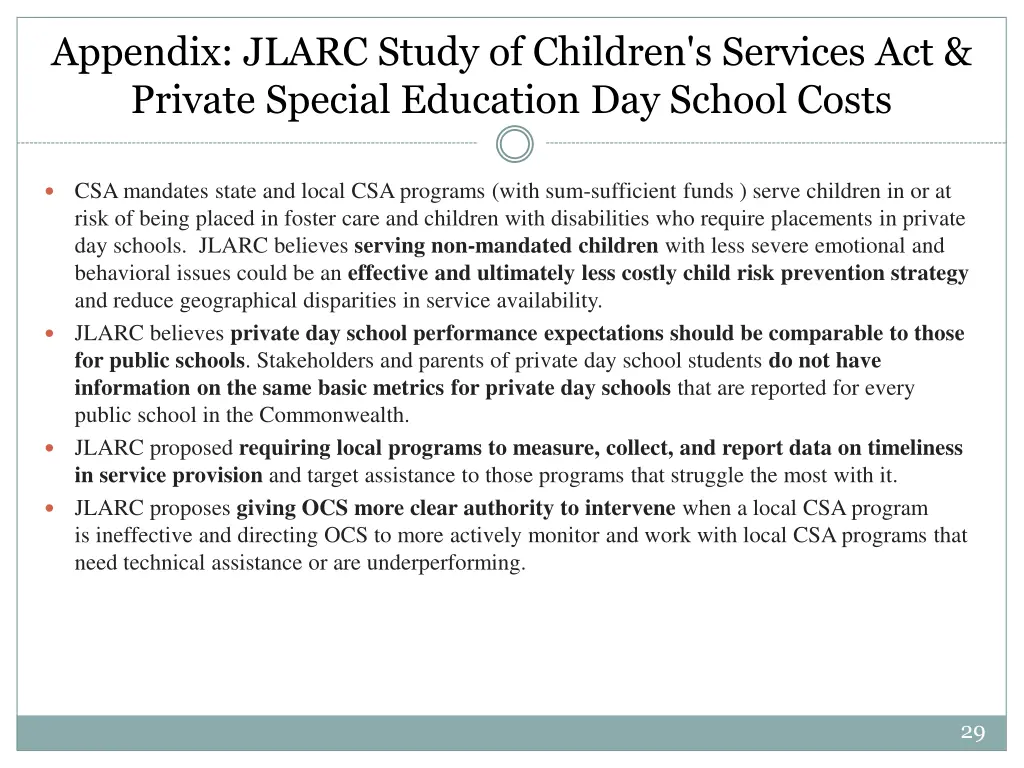 appendix jlarc study of children s services 1