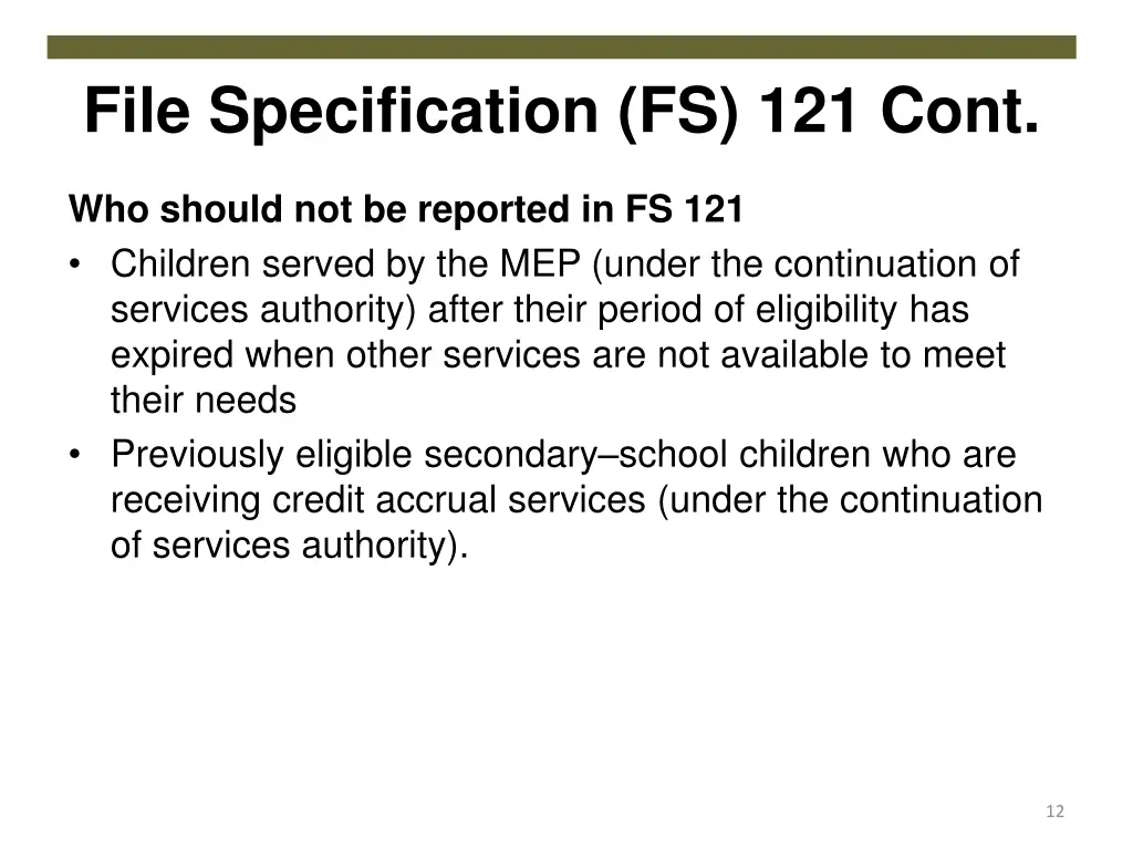 file specification fs 121 cont