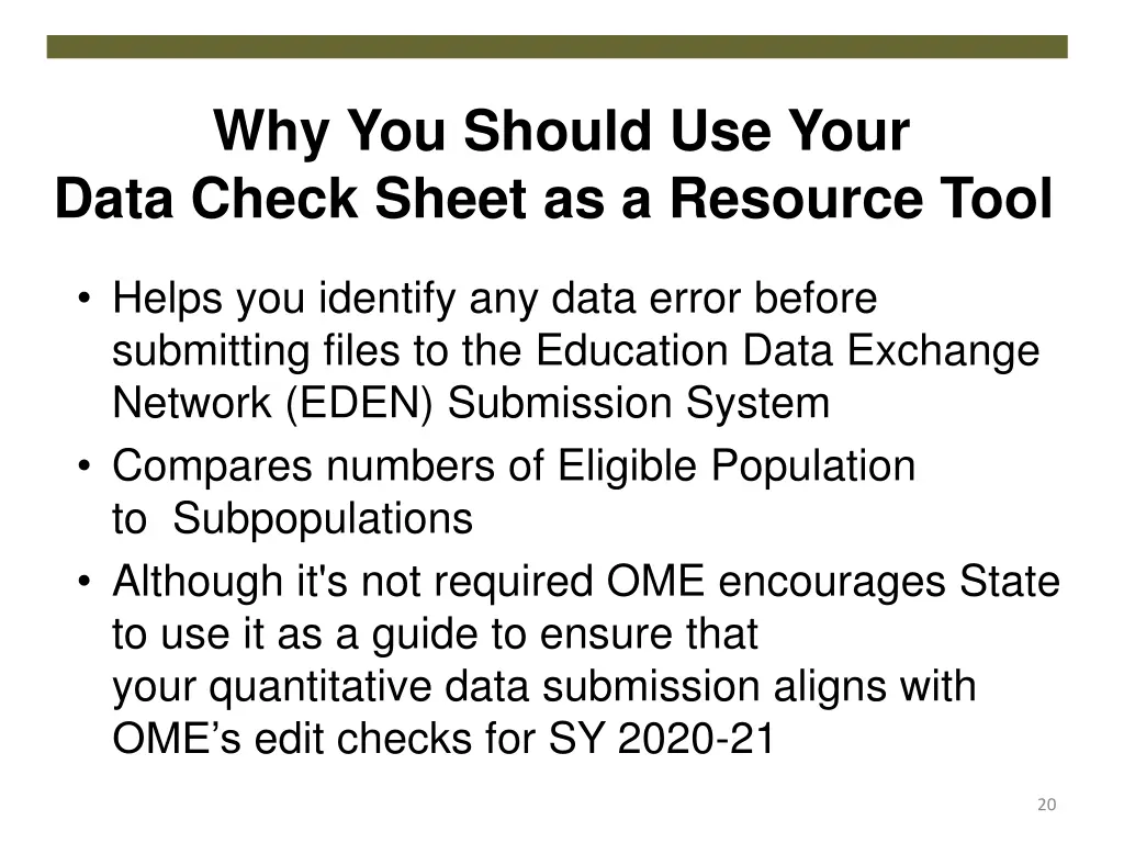 why you should use your data check sheet
