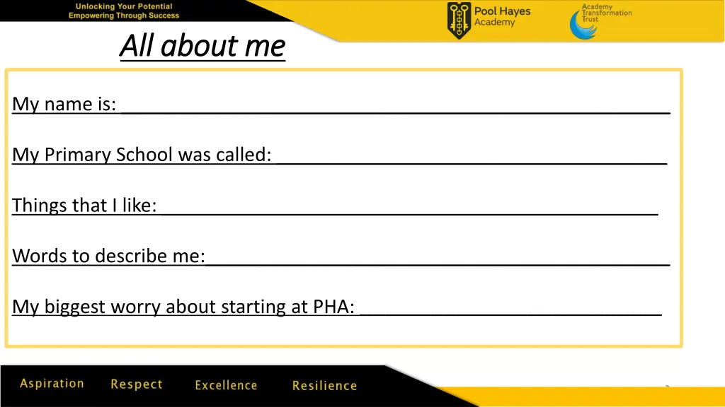 all about me all about me